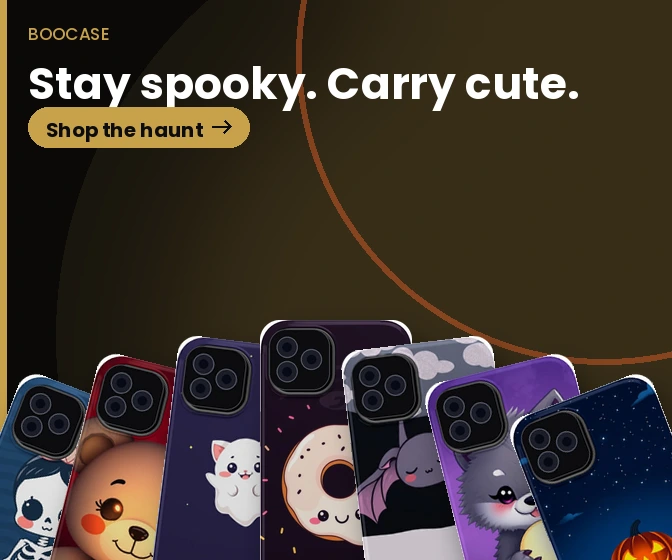 BooCase: Halloween phone cases for iPhone and Galaxy.